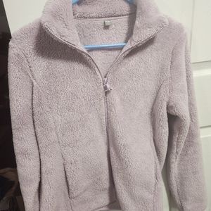Purple Fluffy Uniqlo jacket